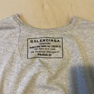 Long Sleeve Gray Oversize BALENCIAGA Top